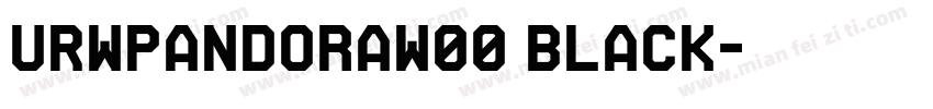 URWPandoraW00 Black字体转换